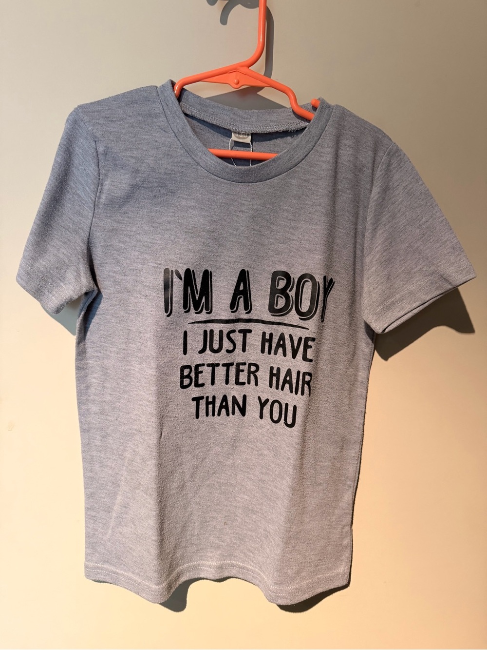 SHEIN Kids Light Gray Graphic Tee - Black Print
